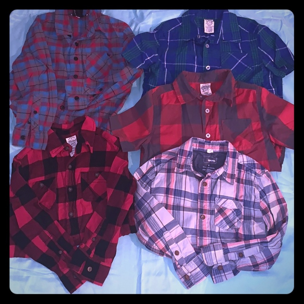 5 boys button up shirts